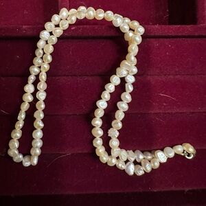 16” Natural Ivory Baroque Pearl Necklace